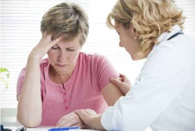 women showing concern for another woman
